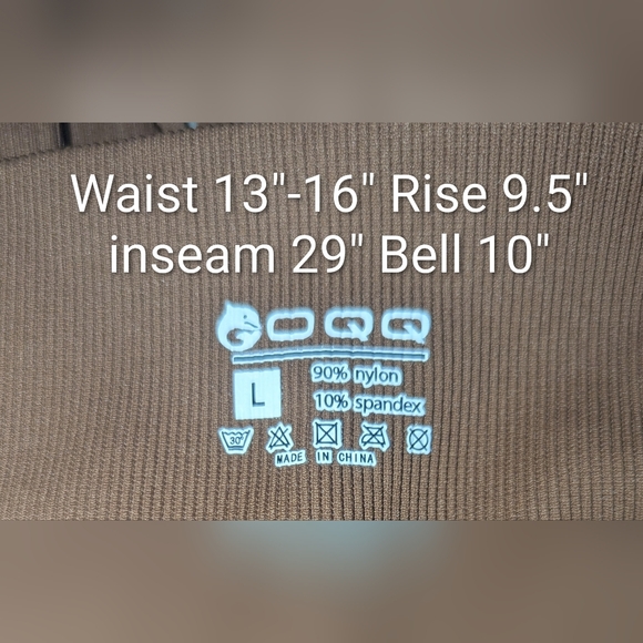 OQQ Brown Fit & Flare Women's Leggings L - Picture 3 of 5